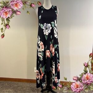 Floral Sleeveless Hi-low stretchy Maxi‎ Dress size extra large